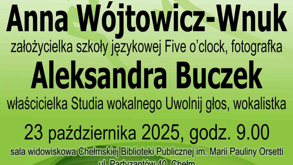 Spotkanie z Aleksandrą Buczek i Anną Wójtowicz-Wnuk